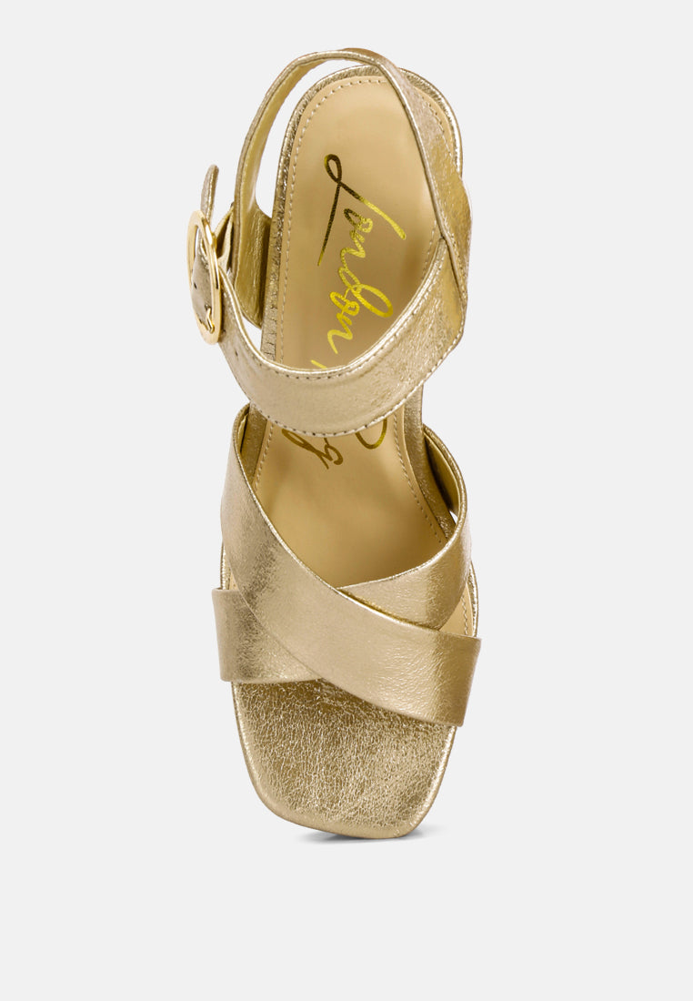 Adore Strappy Block Heel Sandals - Glamourous Grace