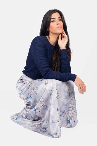 Adriana Skirt (Grey/Blue)
