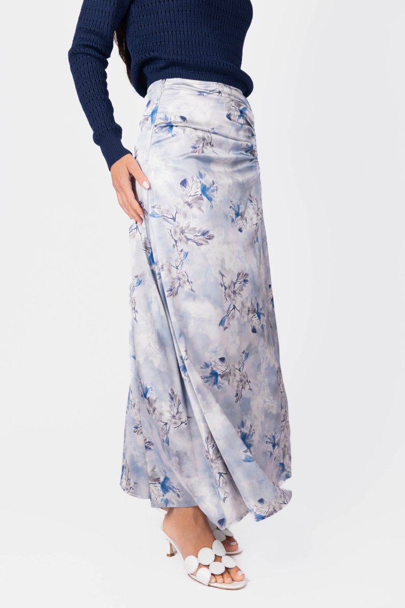 Adriana Skirt (Grey/Blue) - Glamourous Grace