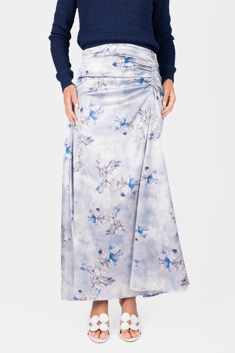 Adriana Skirt (Grey/Blue) - Glamourous Grace