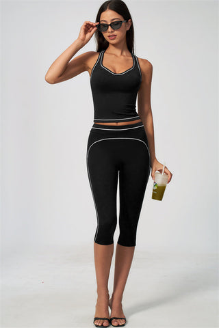 The Amara Tank Top Capri Leggings 2-Piece Set