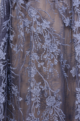 Elegant Cape Sleeve A-line Gown - Glamourous Grace