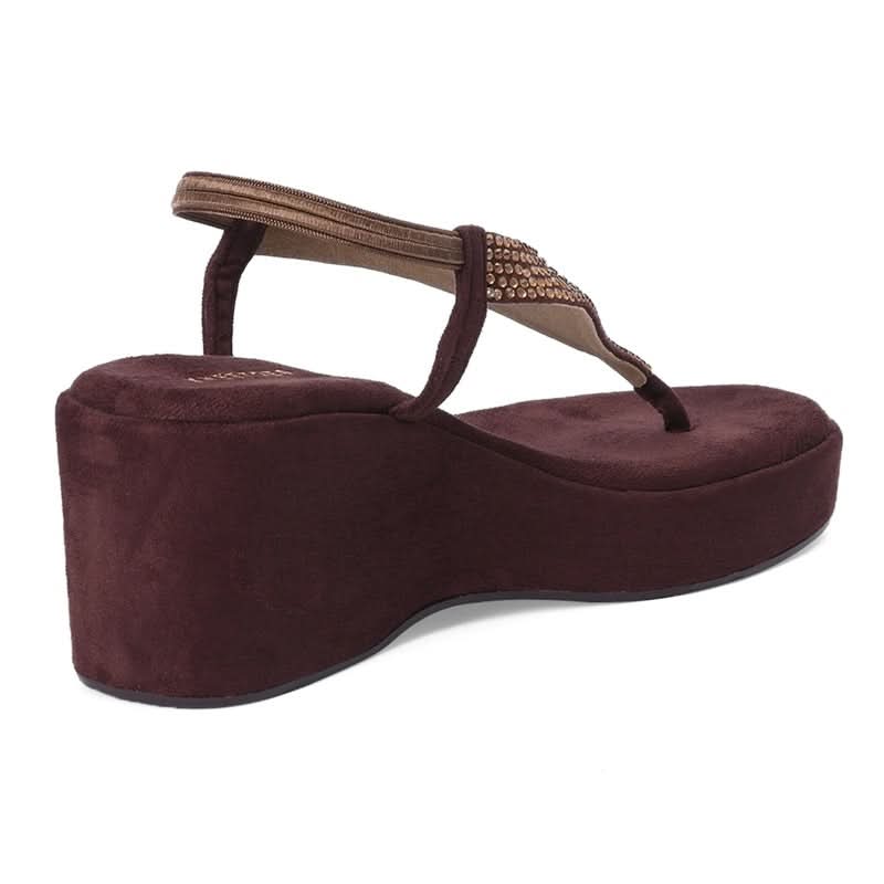 Merlot - Brown Wedges - Glamourous Grace