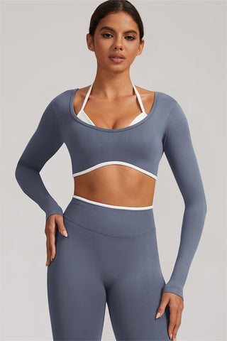 The Elevate New Long Sleeve Crop top Leggings 2-Piece Set