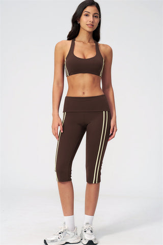 The Evoke Racerback Sports Bra Capri Leggings 2-Piece Set