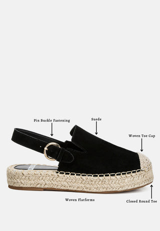 Affie Genuine Suede Slingback Strap Espadrilles - Glamourous Grace