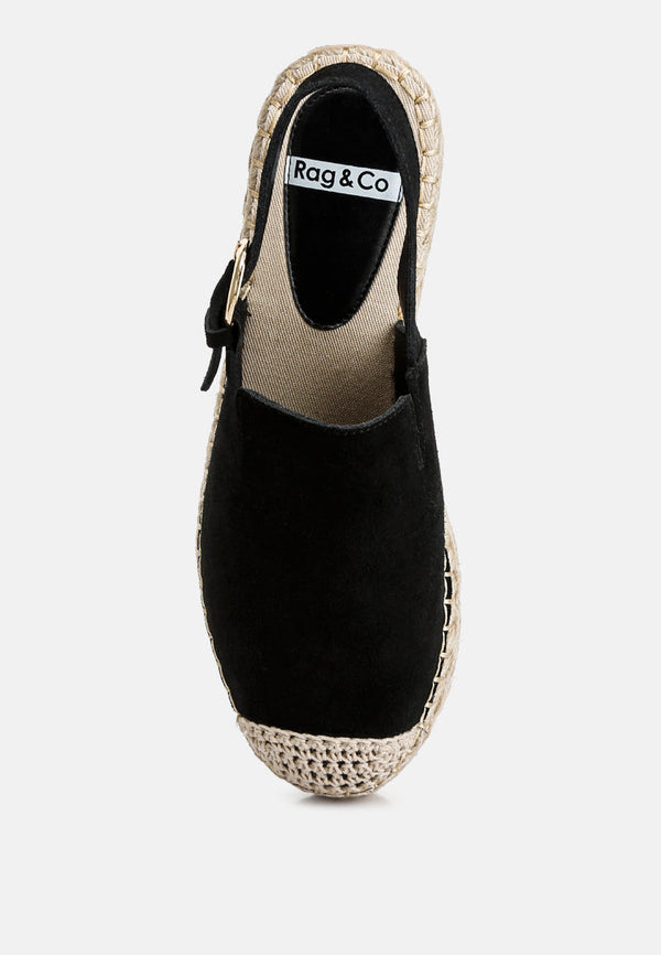 Affie Genuine Suede Slingback Strap Espadrilles - Glamourous Grace