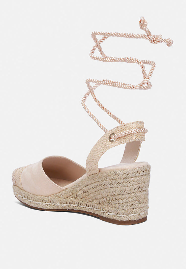 Aiden Lace-Up Crochet Espadrilles