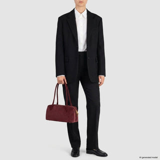 Italian Genuine Suede Shoulder Bag | Pavia - Glamourous Grace