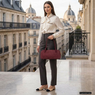 Italian Genuine Suede Shoulder Bag | Pavia - Glamourous Grace