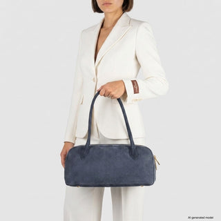 Italian Genuine Suede Shoulder Bag | Pavia - Glamourous Grace