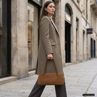 Italian Genuine Suede Shoulder Bag | Pavia - Glamourous Grace
