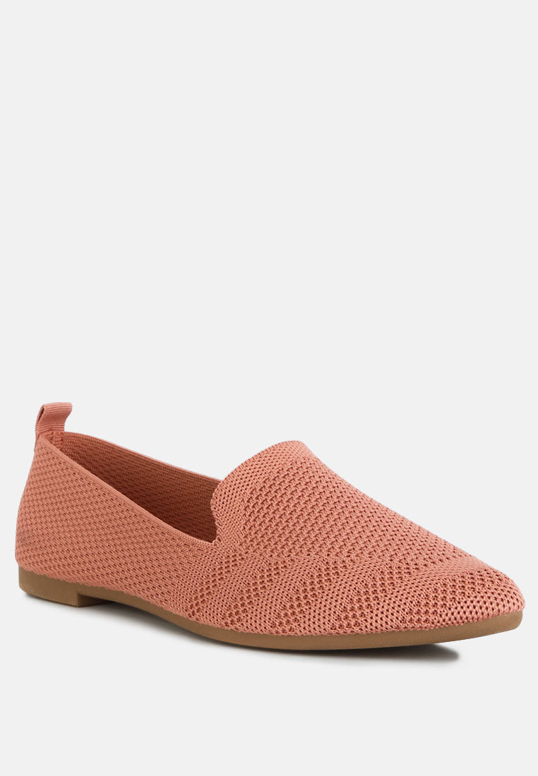 Akili Knit Textile Solid Flats - Glamourous Grace