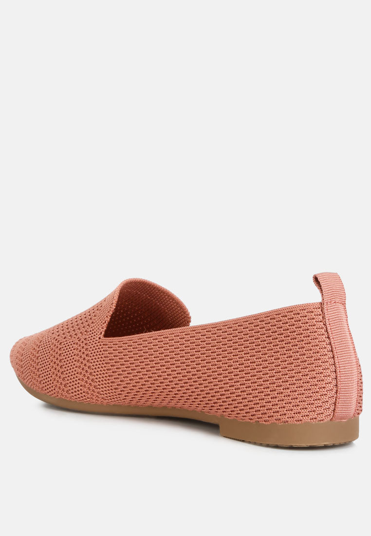 Akili Knit Textile Solid Flats - Glamourous Grace