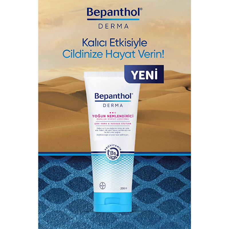 Bepanthol Derma Intense Moisturizing Body Lotion: Ultimate Hydration for Very Dry, Sensitive Skin - Soothing Relief & Daily Care - Glamourous Grace