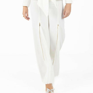 Alana White Pleated Pants