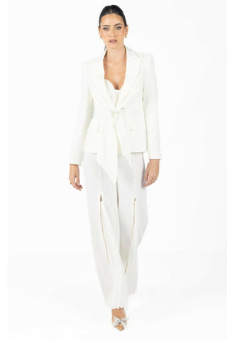 Alana White Pleated Pants