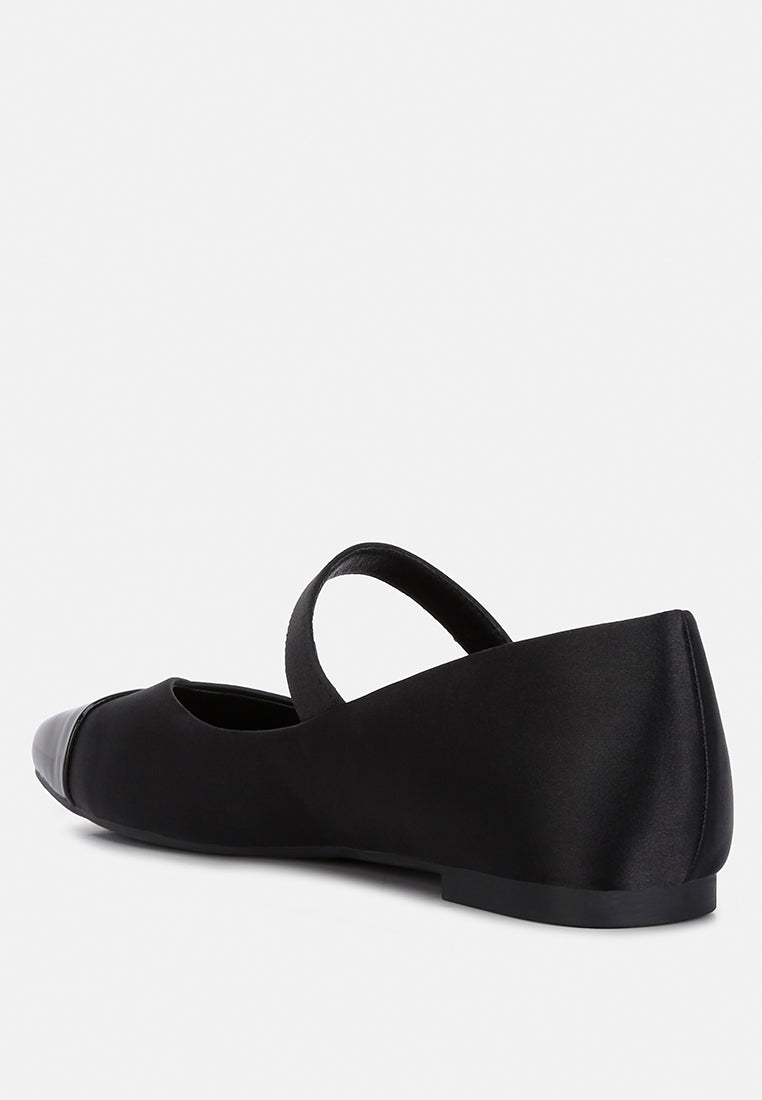 Albi Patent Toe Cap Satin Mary Jane - Glamourous Grace