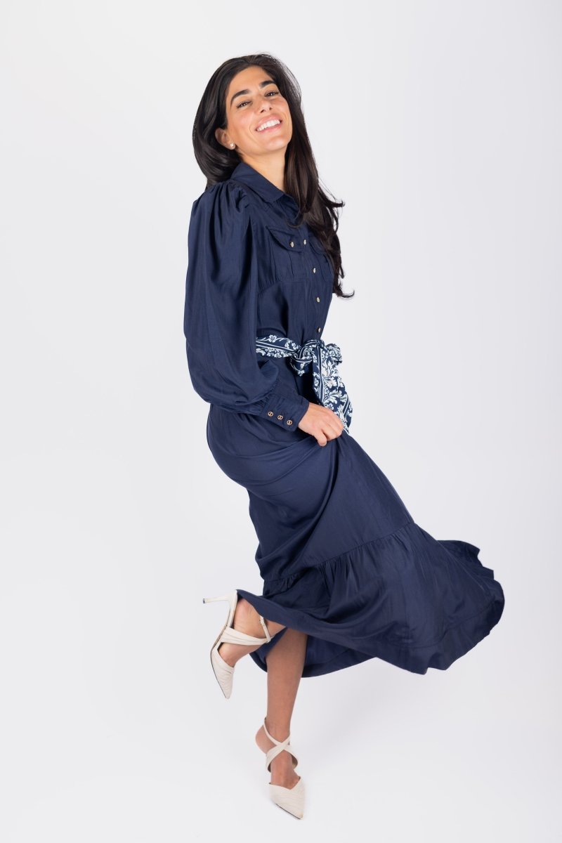 Alex Dress 53" (Navy) - Glamourous Grace