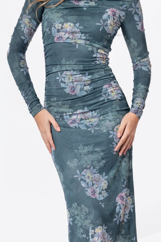 Alia Dress (Green Flower)