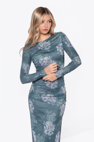 Alia Dress (Green Flower)
