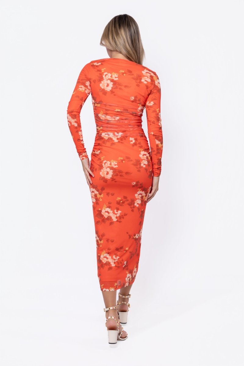 Alia Dress (Orange Flower) - Glamourous Grace