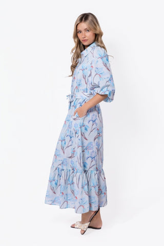 Alice Dress Short Sleeve (Blue Flower)