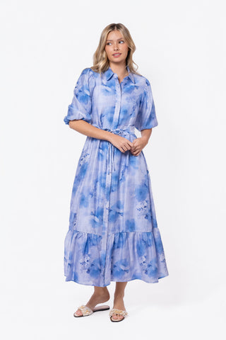 Alice Dress Short Sleeve (Blue Purple)