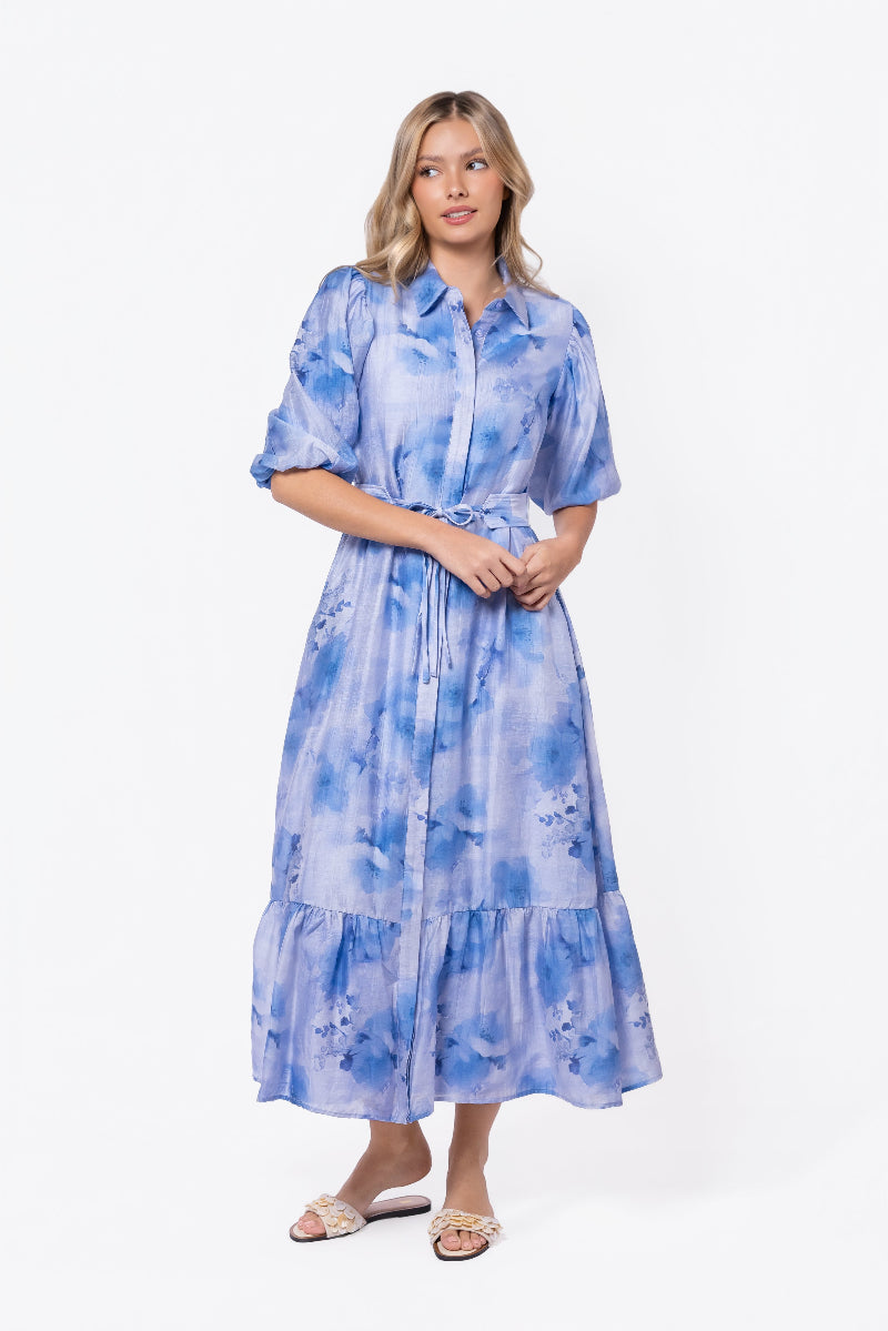 Alice Dress Short Sleeve (Blue Purple) - Glamourous Grace