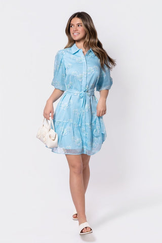 Allie Dress Short Sleeve 37" (Blue Green)