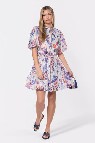 Allie Dress Short Sleeve 37" (Purple Red)