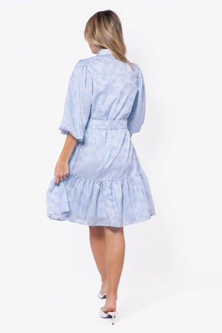 Allie Dress Short Sleeve 41" (Light Blue)