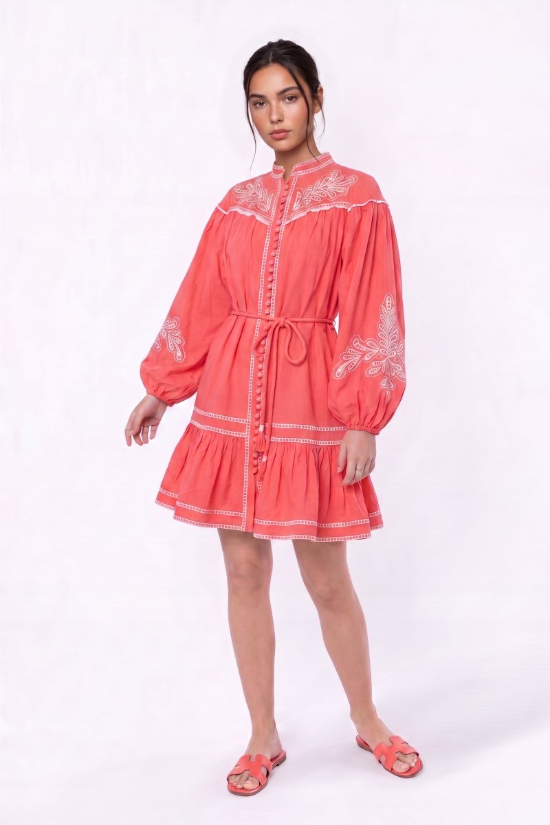 Allison Dress (Pink White) - Glamourous Grace