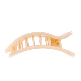 Almond Beige Large Flat Rectangle Hair Clip - Glamourous Grace