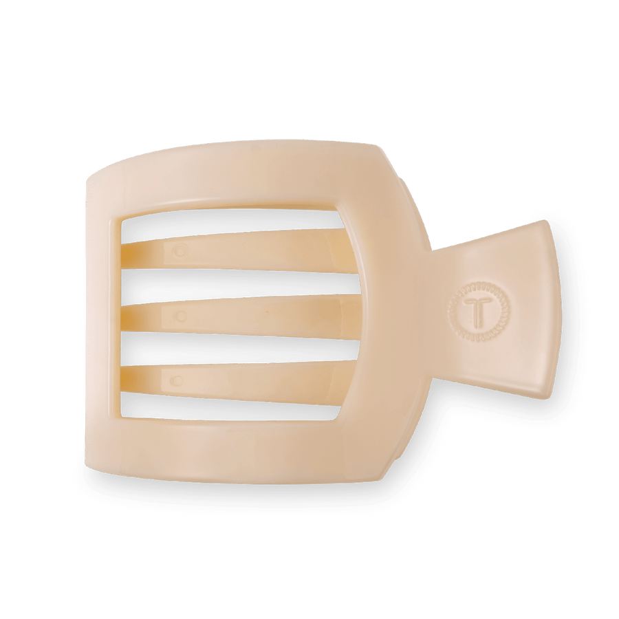 Almond Beige Large Flat Square Hair Clip - Glamourous Grace