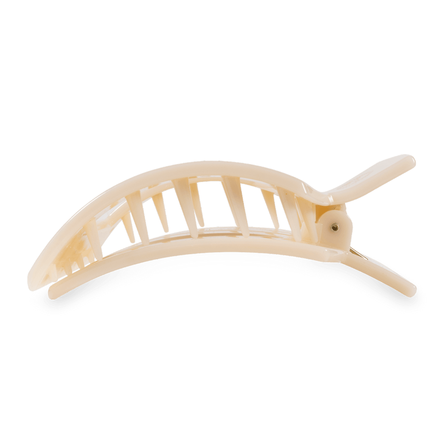 Almond Beige Large Flat Square Hair Clip - Glamourous Grace
