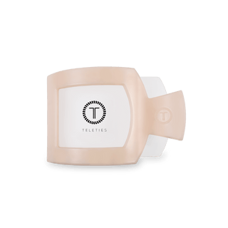 Almond Beige Small Flat Square Hair Clip - Glamourous Grace