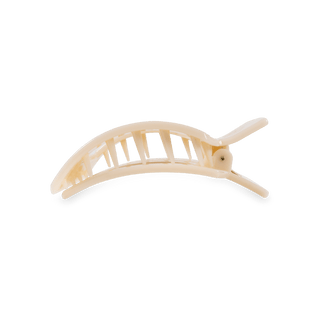 Almond Beige Small Flat Square Hair Clip - Glamourous Grace