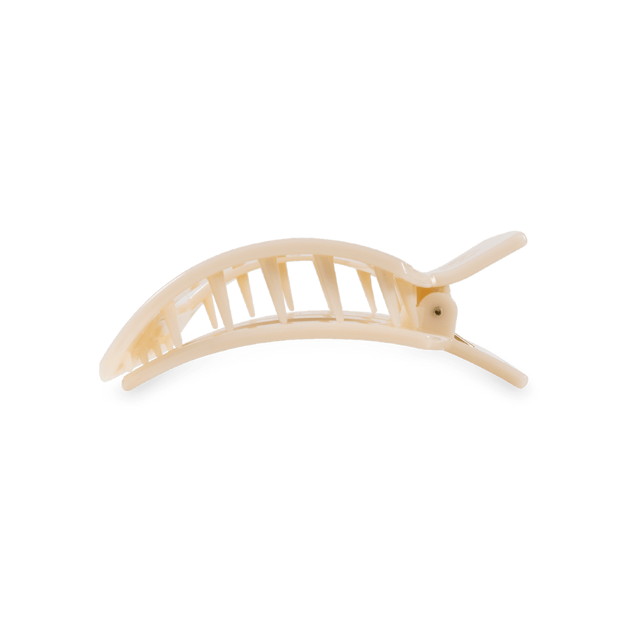 Almond Beige Small Flat Square Hair Clip - Glamourous Grace