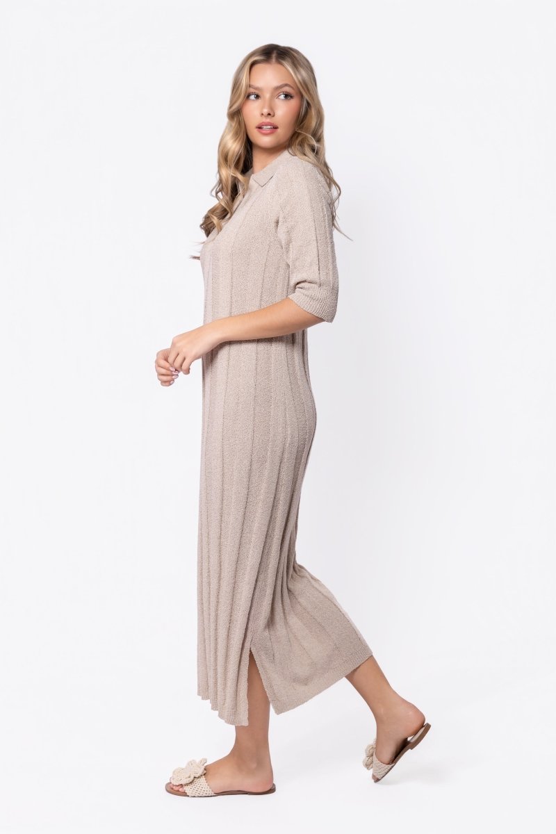 Amara Dress (Beige) - Glamourous Grace