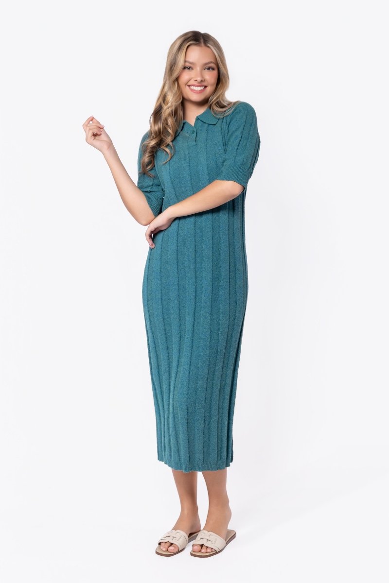 Amara Dress (Teal Green) - Glamourous Grace