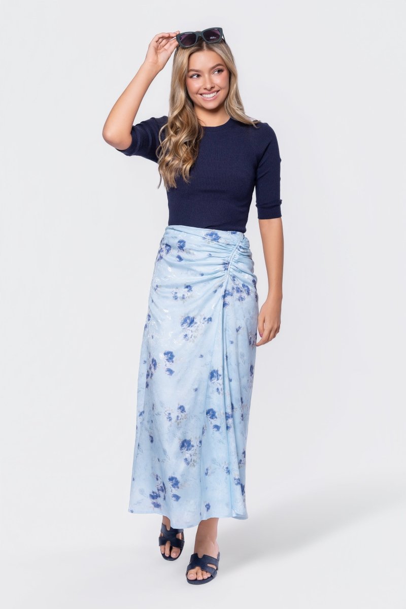 Amaris Skirt (Blue Ground) - Glamourous Grace