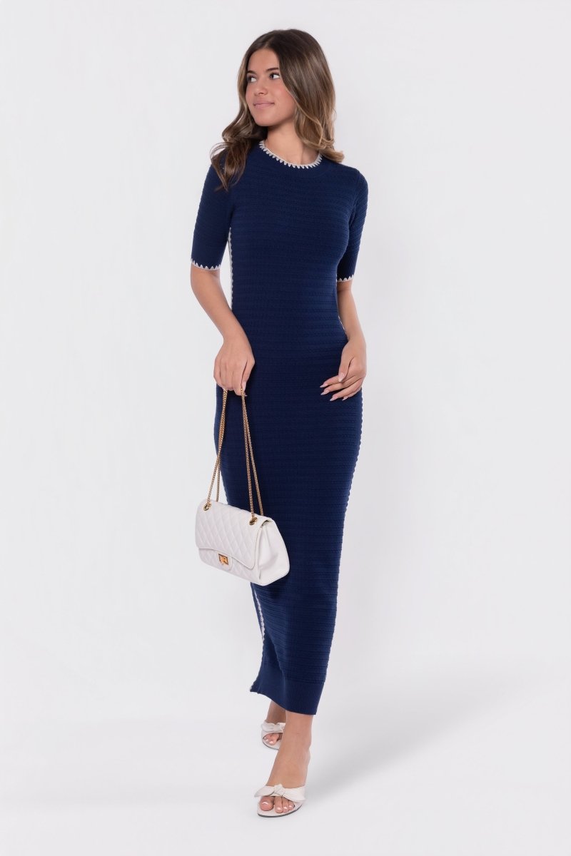 Amaya Dress (Navy) - Glamourous Grace