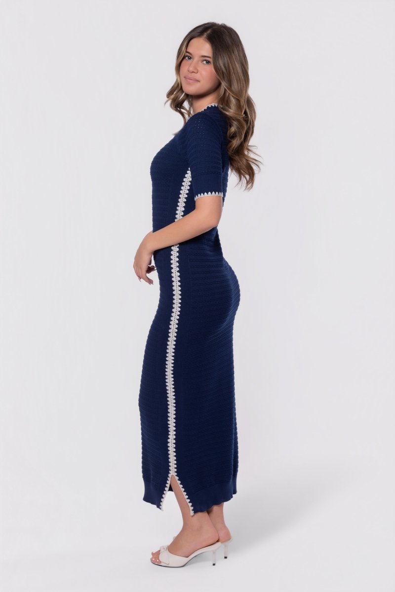 Amaya Dress (Navy) - Glamourous Grace