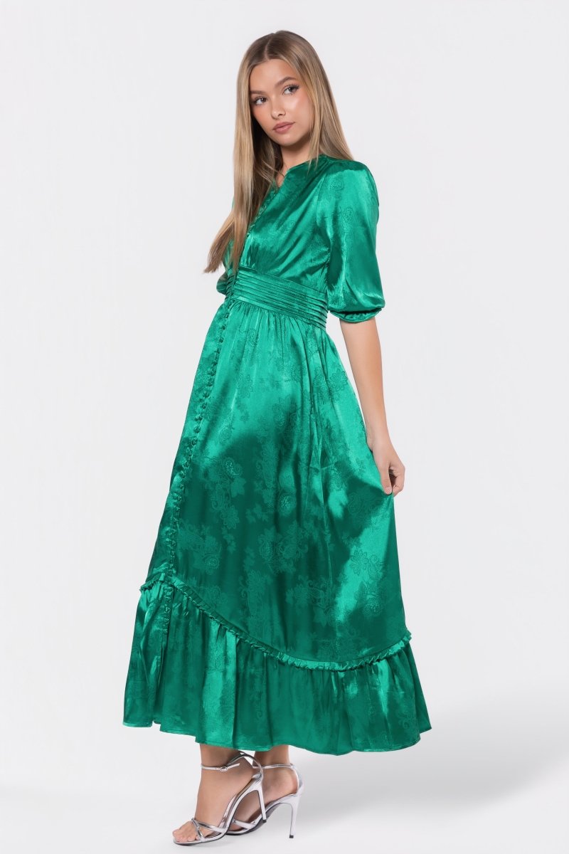 Amelia Dress (Green) - Glamourous Grace