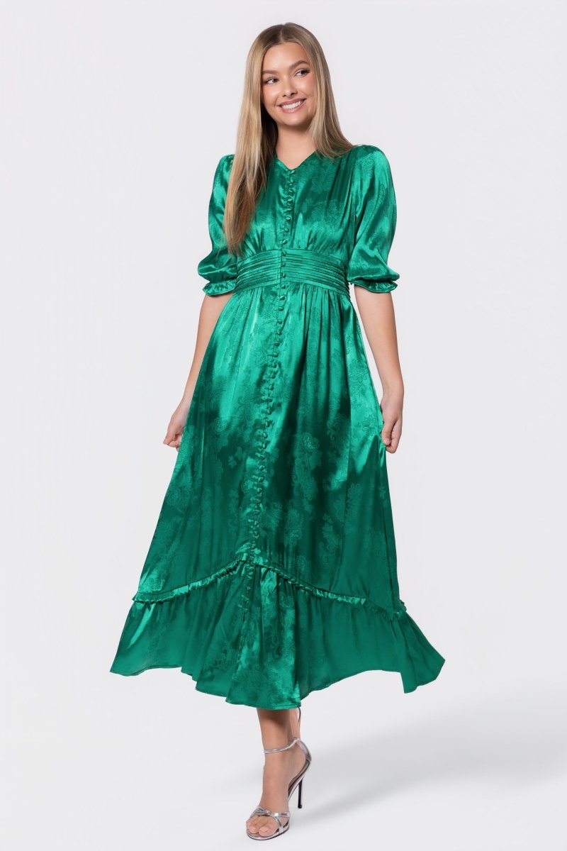 Amelia Dress (Green) - Glamourous Grace