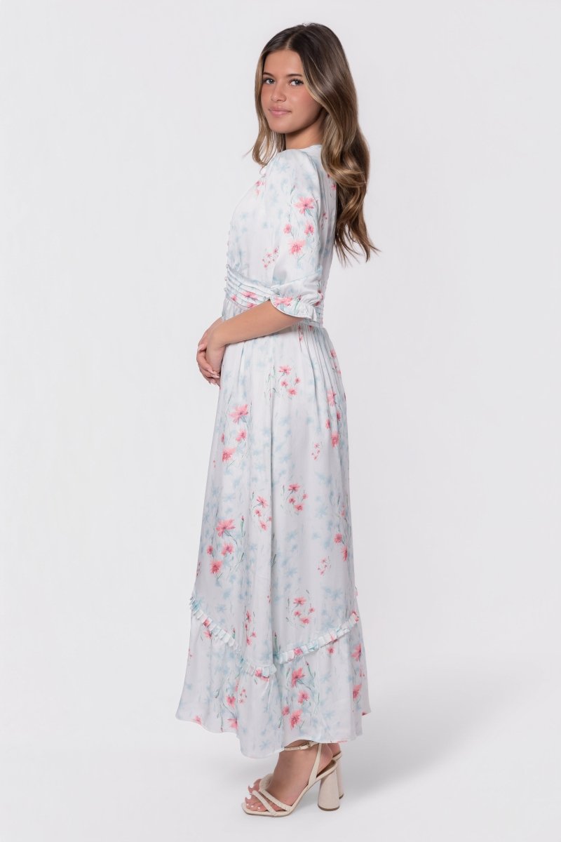 Amelia Dress (Ivory Ground) - Glamourous Grace