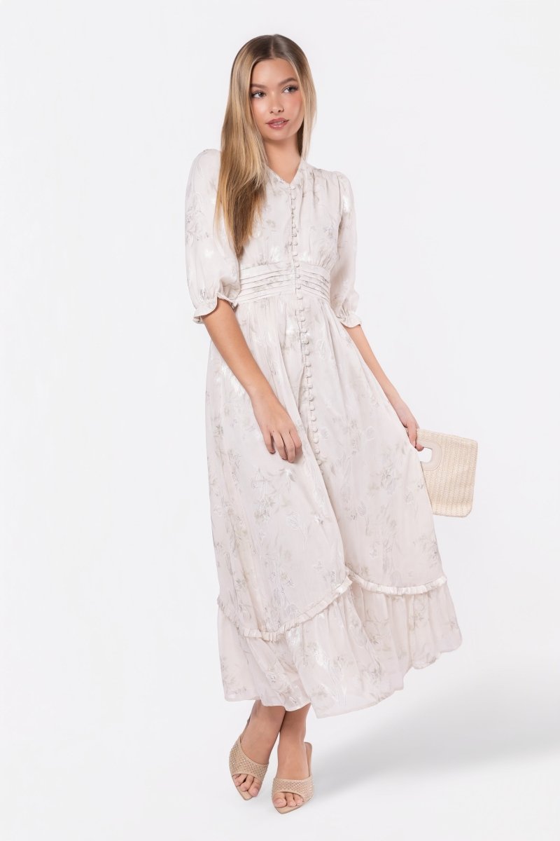Amelia Dress (Sage Flower) - Glamourous Grace