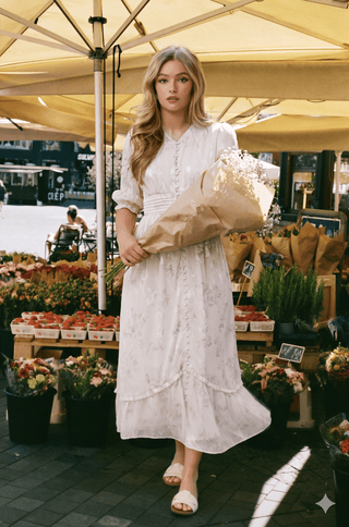 Amelia Dress (Sage Flower)