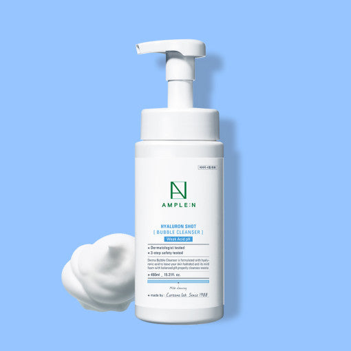 AMPLE:N Hyalruon Shot Bubble Cleanser 450ml - Glamourous Grace